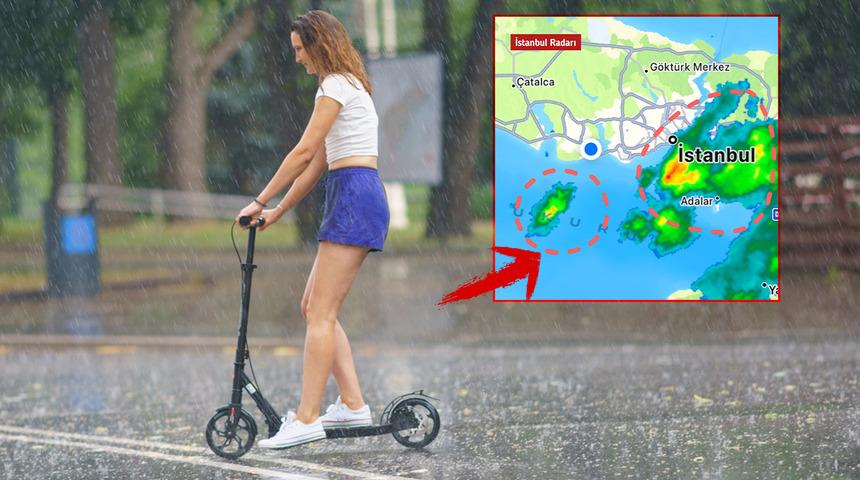Sağanak yağış radara yansıdı! İstanbul'un üzerini kapladı