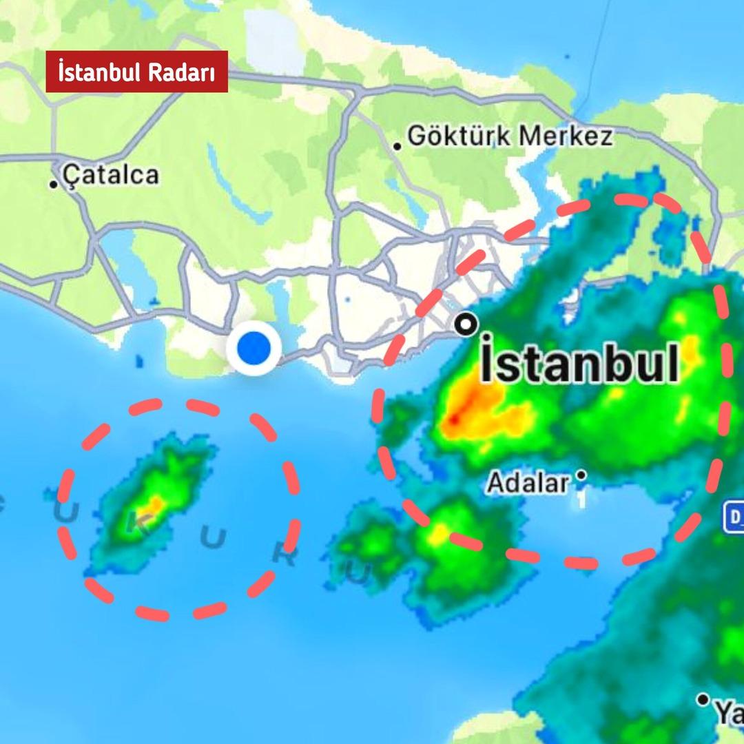 1200xauto Sağanak yağış radara yansıdı! İstanbul'un üzerini kapladı