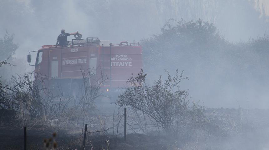 Beyşehir’de kampüs yakınlarındaki yangın korkuttu