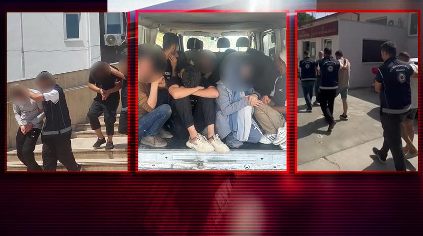 Yüzlerce kaçak göçmen yakalandı! Operasyonlardan görüntüler geldi: Organizatörler ise tutuklandı