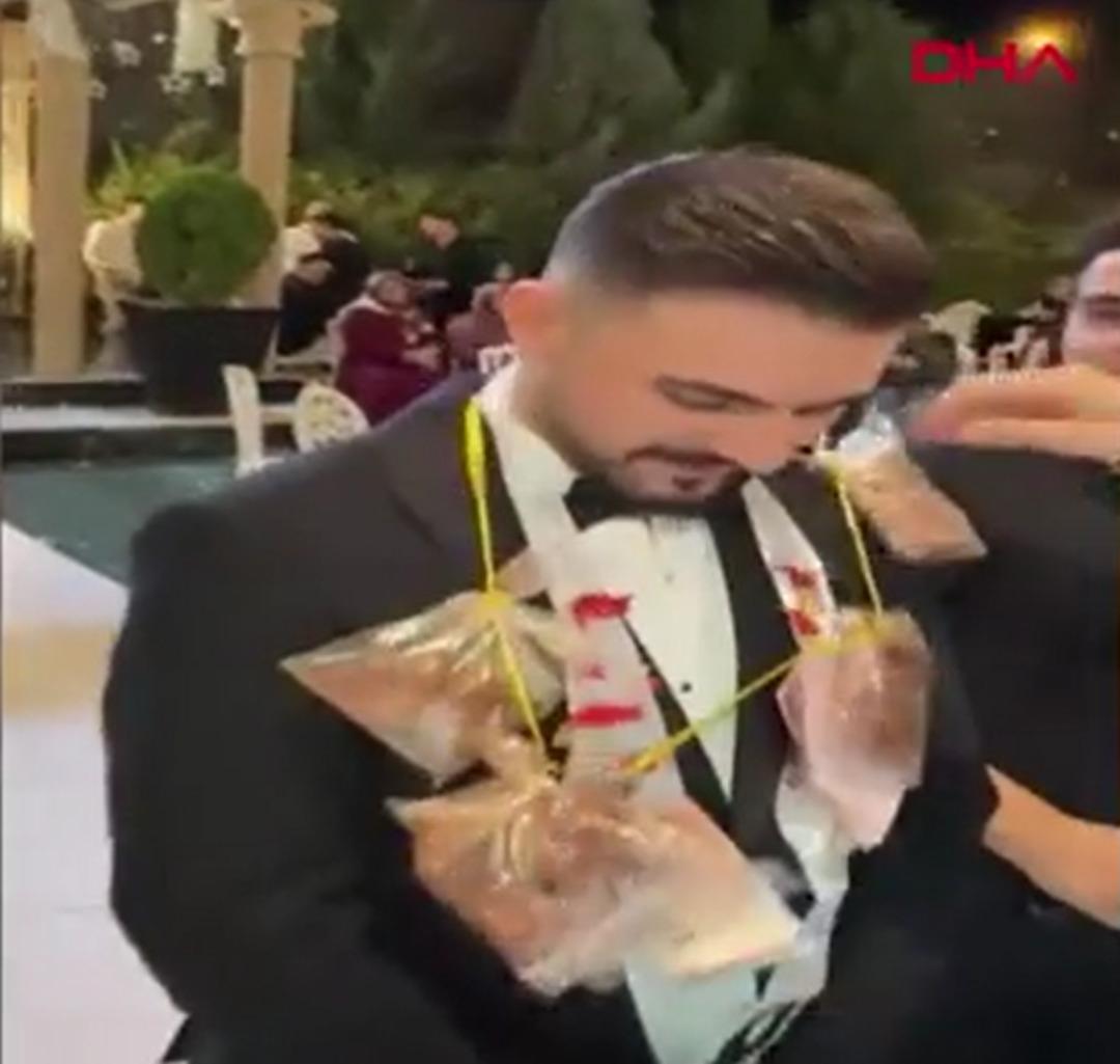 Takı töreninde ilginç anlar... Altın yerine beşibiryerde pirzola şov! 1