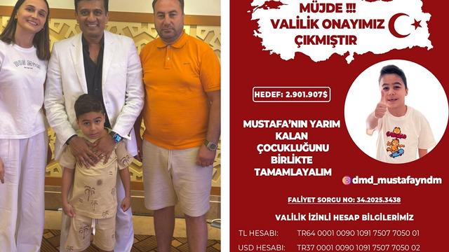 DMD hastası 7 yaşındaki Mustafa Yöndem'in tedavisi için başlatılan kampanyaya valilik onayı