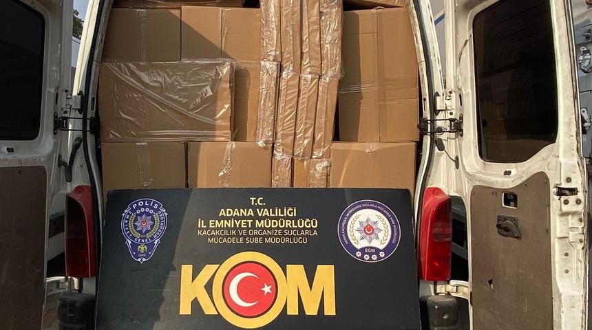 Adana'da 4 milyon 840 bin doldurulmuş makaron ele geçirildi