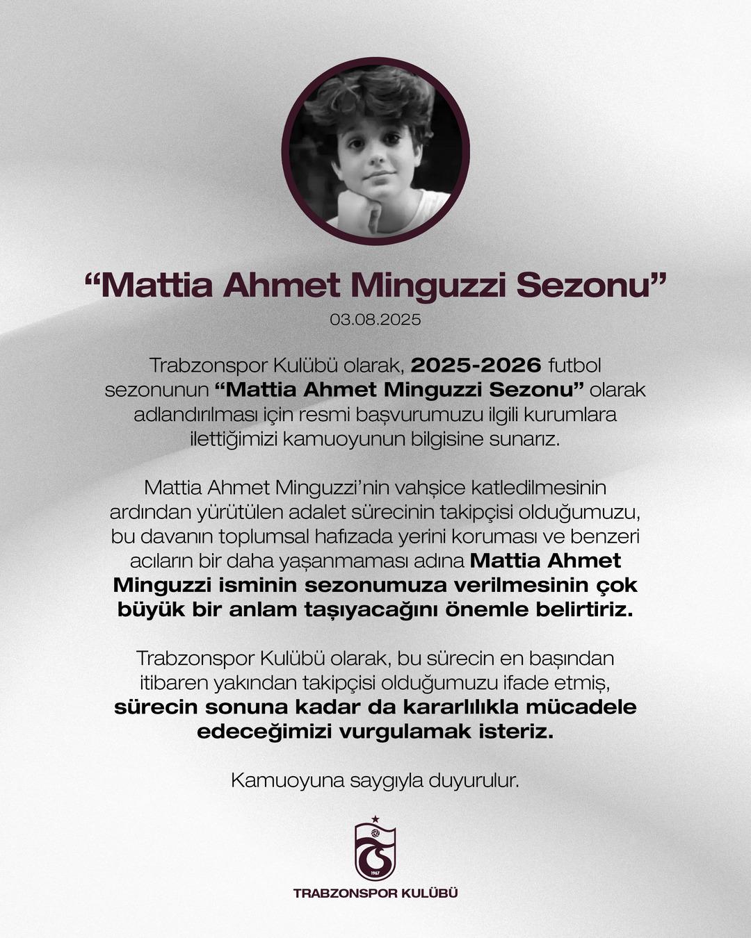 Trabzonspor un önerisine Minguzzi ailesinin avukatından teşekkür! 1