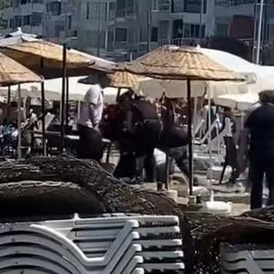 Yer: Mudanya! Halk plajında ücretli şezlong kavgası: Zabıta ile para toplayanlar birbirine girdi