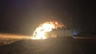 Mardin'de korkunç kaza! TIR devrilip alev aldı: 1 ölü