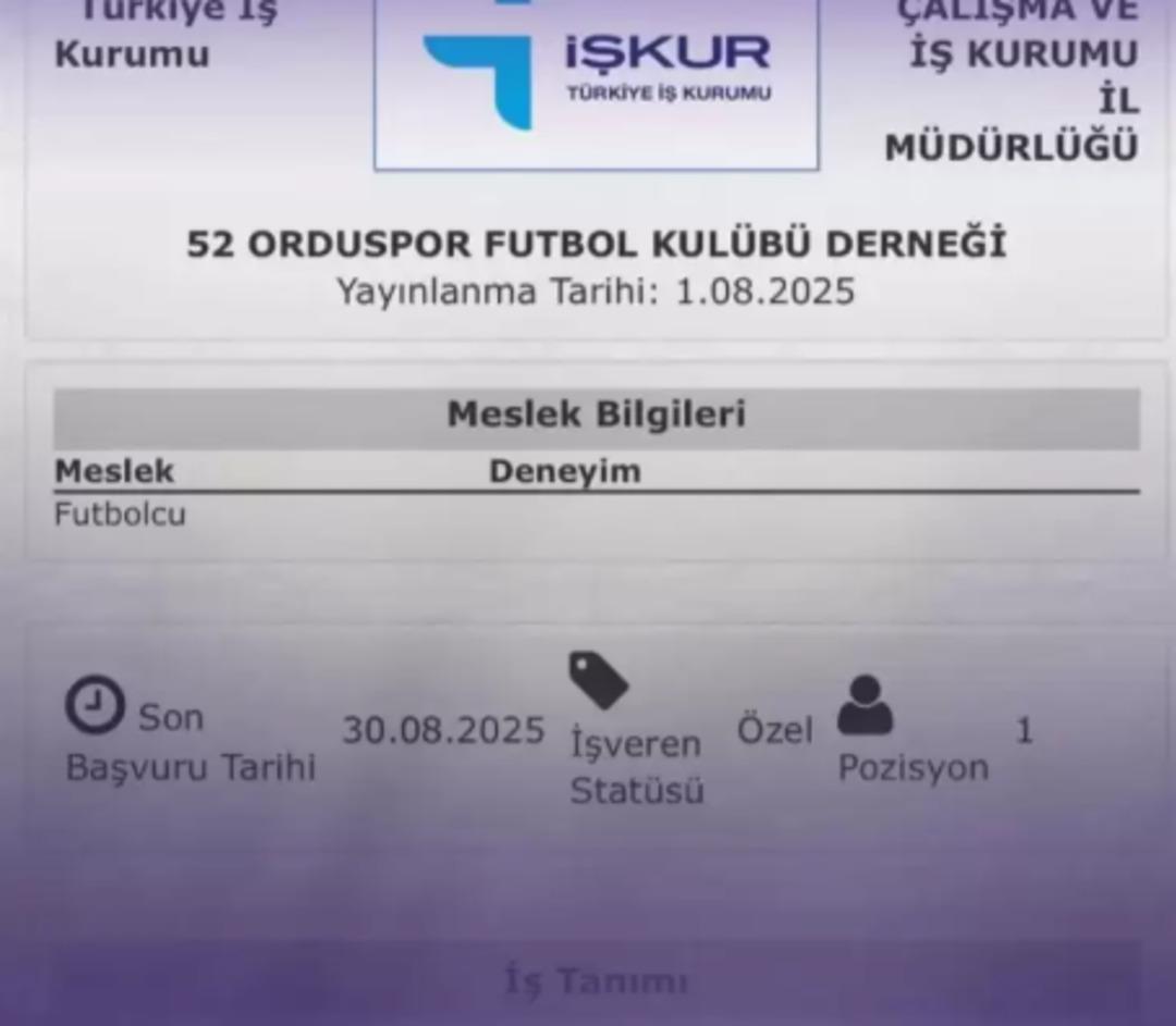 Türk futbolunda bu da yaşandı! İŞKUR üzerinden ilan açtılar, transfer etmek için futbolcu aradılar... 1