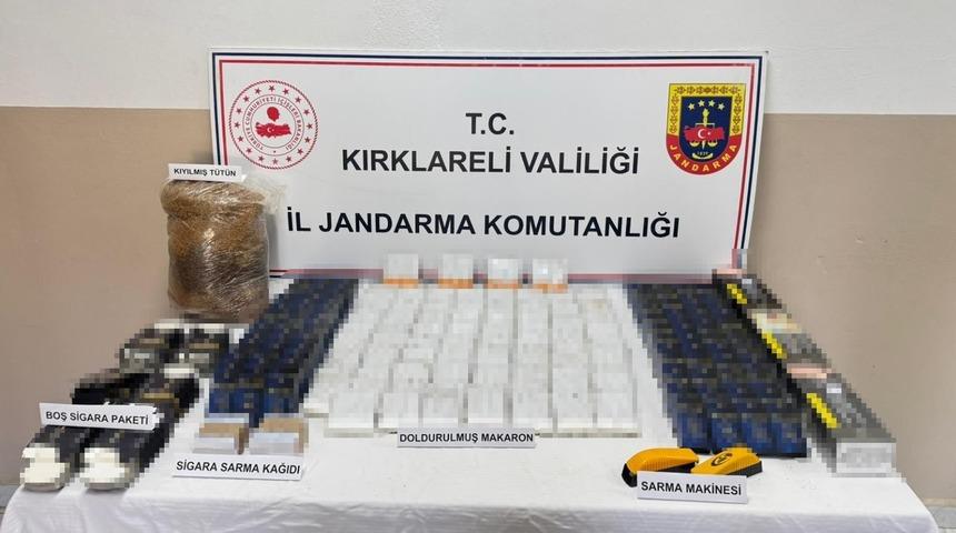 Kırklareli’nde 4 bin 220 makaron ele geçirildi