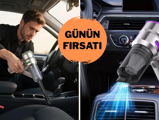 Kolay ve hızlı araç içi temizlik! Auhma Araç İçi Şarjlı Süpürge indirimde 