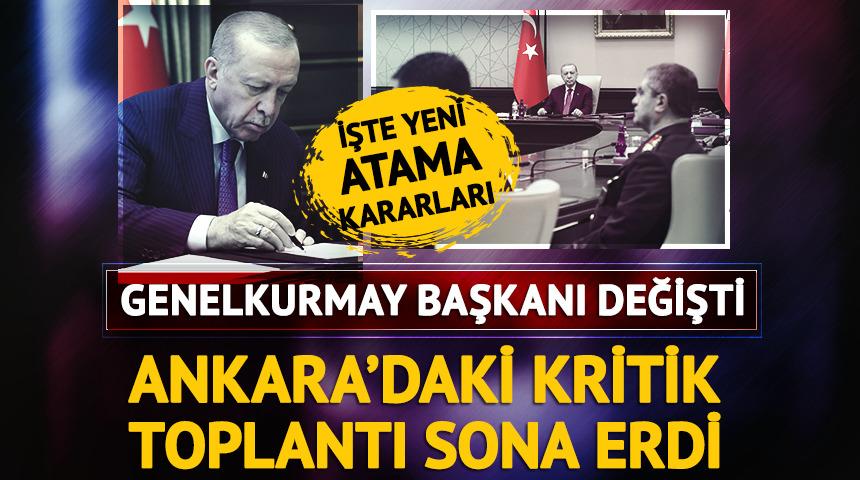 Kritik 'YAŞ' kararları açıklandı! Genelkurmay başkanı değişti