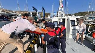 Bodrum ve Marmaris’te teknelerde yaralanan iki kişiye tıbbi tahliye