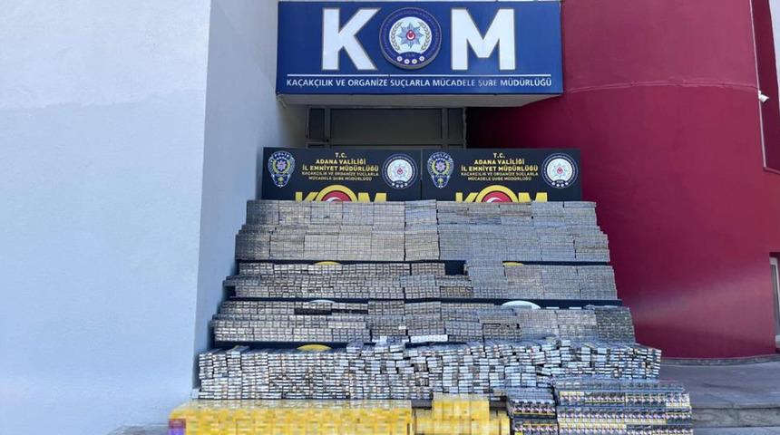 Adana’da 18 bin 700 paket kaçak sigara ele geçirildi
