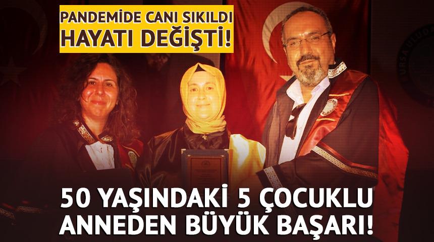 50 yaşındaki 5 çocuklu anneden büyük başarı!