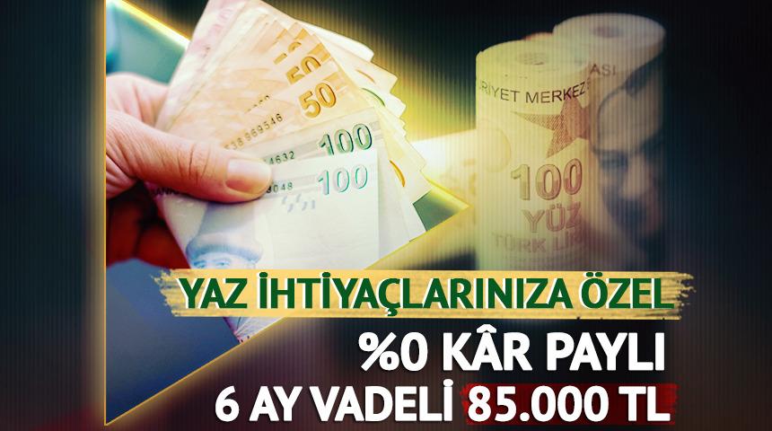 Albaraka'dan vade farksız 6 taksitle faizsiz 85.000 TL destek