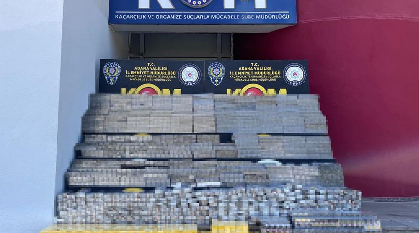 Adana'da 18 bin 700 paket kaçak sigara ele geçirildi