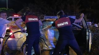 Sivas'ta iki otomobilin çarpışması sonucu 8 kişi yaralandı