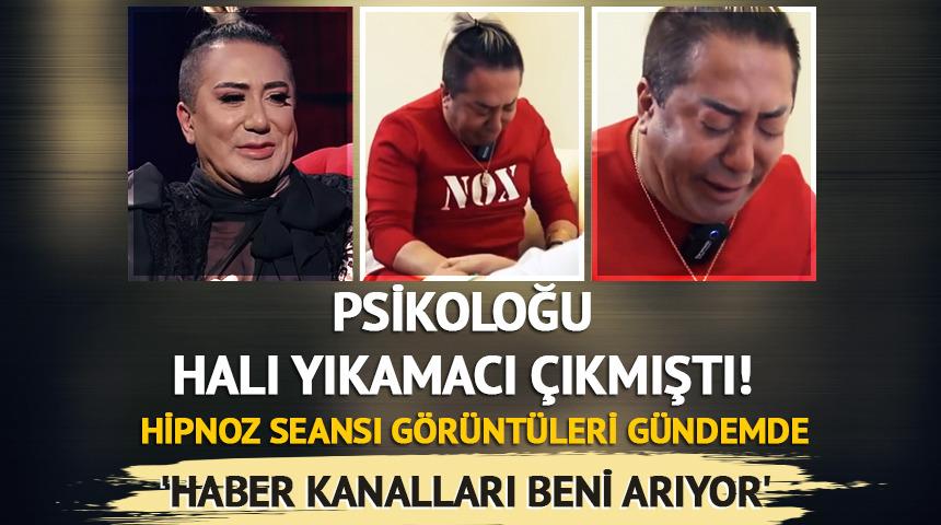 Psikoloğu halı yıkamacı çıktı! Hipnoz seansı görüntüleri gündemde! 