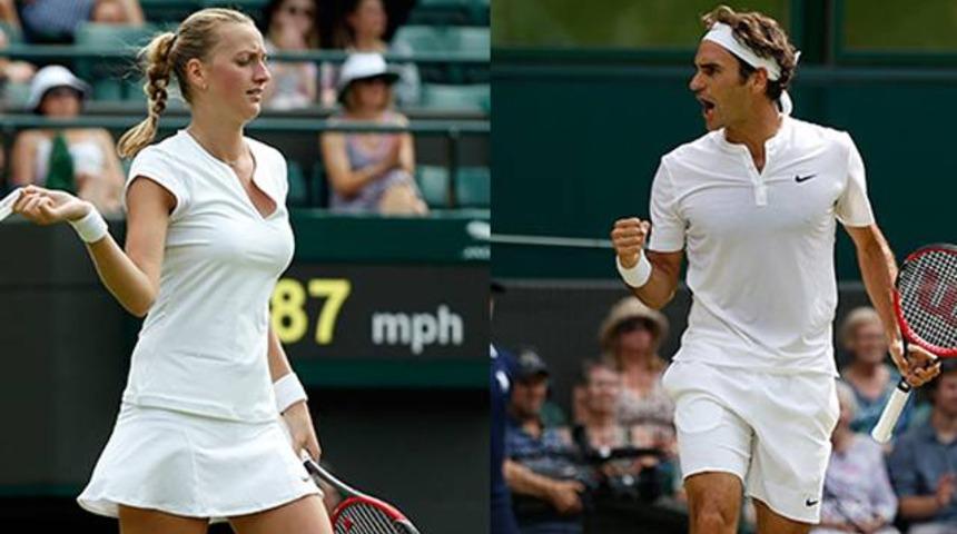 Federer "devam", Kvitova "tamam" dedi!