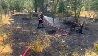Elazığ'da bahçe yangını