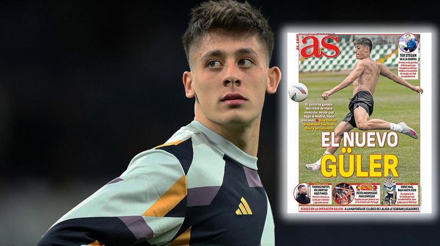 Real Madrid'in Türk futbolcusu Arda Güler'in fiziksel gelişimi olay oldu! AS Gazetesi “Yeni Arda Güler” manşeti attı...