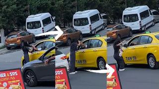 Taksiciden genç kıza saldırı! Yol tartışması şiddete dönüştü: Yumruk atıp bayılttı...