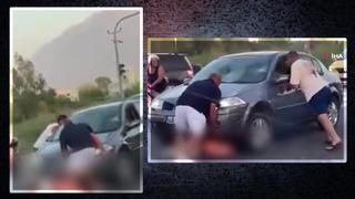 Korkunç olay kamerada! İngiliz turiste çarptı: Araçla üstünden geçip gitmeye çalıştı... 