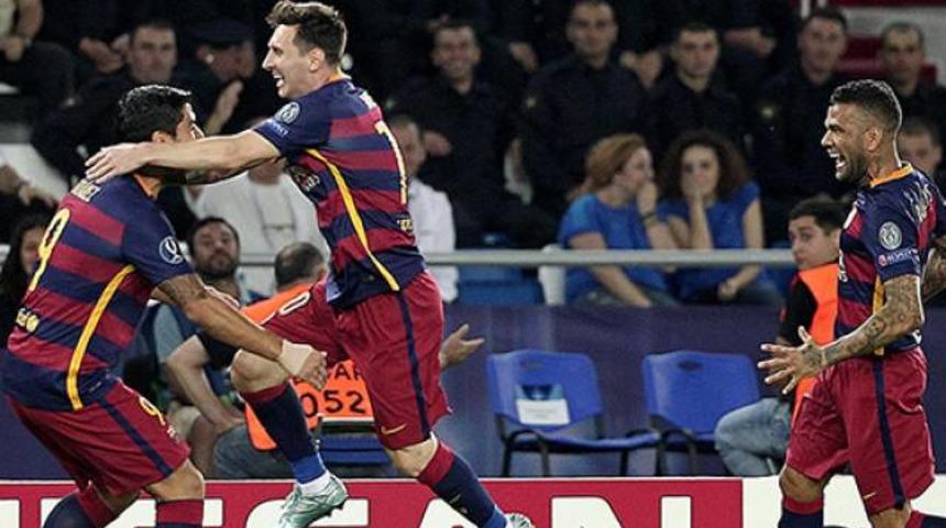 Gol yağmurunda g&uuml;len Bar&ccedil;a