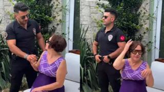 Nazan Öncel 'Yakışıklı güvenlik ile video çekti, olay oldu