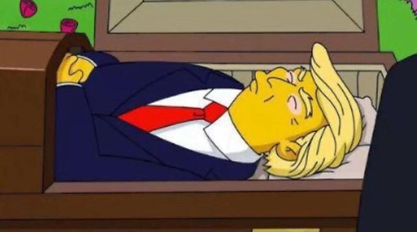 Simpsonlar, Trump'ın ölüm tarihini açıkladı! Nasıl öleceğini bile gösterdiler! Çok az kaldı...