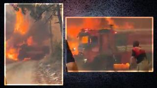 Çanakkale'de korku dolu anlar! İtfaiye aracı alevlerin içinde kaldı, şoför son anda kurtuldu