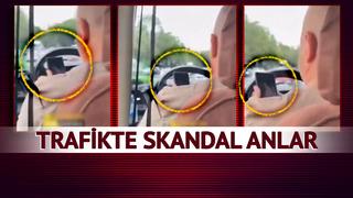 İstanbul trafiğinde skandal anlar: Şoförün telefon ekranına yansıyanlar mide bulandırdı