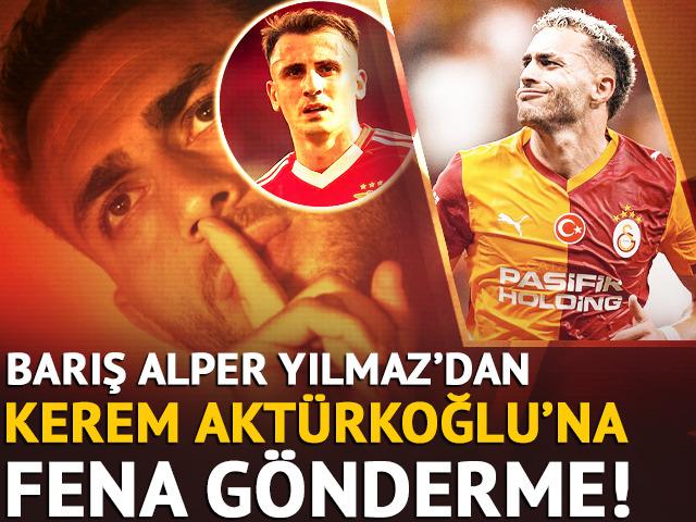 Barış Alper Yılmaz'dan Kerem Aktürkoğlu'na fena gönderme! Gol sevincinde dikkat çeken detay...