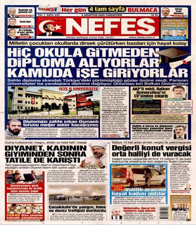 Nefes
 Gazetesi oku