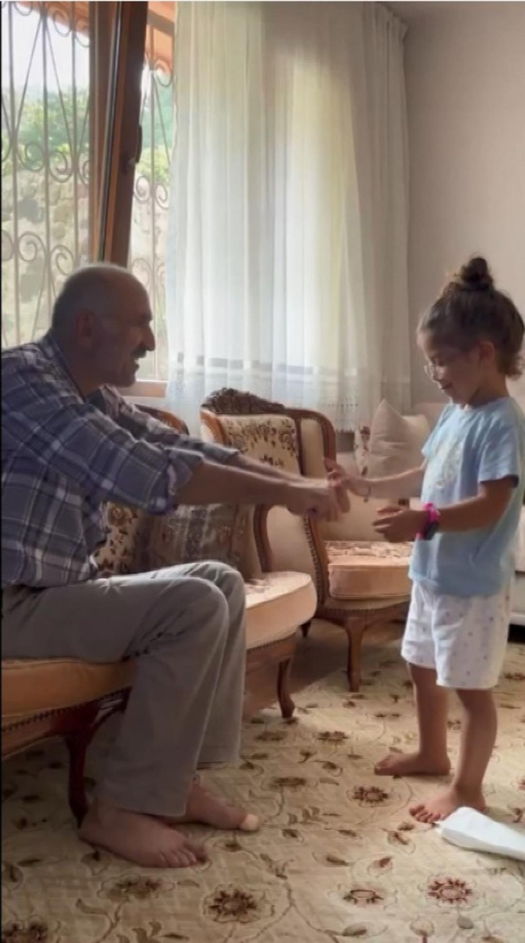 Trabzon da torununun peşinden koşmuştu! O dede ile torun buluştu 5