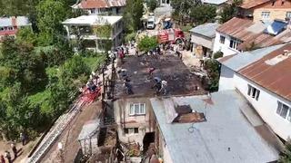 Şiran’da çatı yangını korkuttu