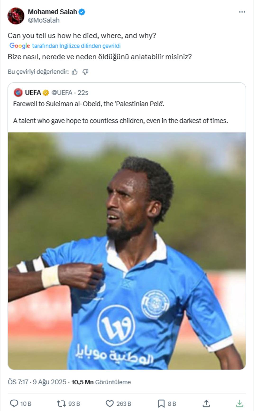 Tüm dünya Salah ın tepkisini konuşuyor! UEFA nın paylaşımına cesurca yorum yaptı 1