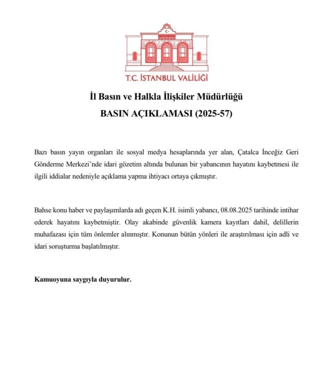 İstanbul Valiliğinden Çatalca daki iddialarla ilgili açıklama 1