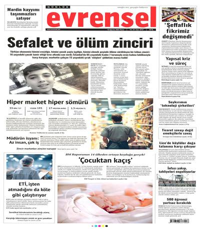 Evrensel
 Gazetesi oku