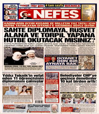 Nefes
 Gazetesi oku