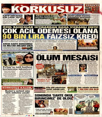 Korkusuz
 Gazetesi oku