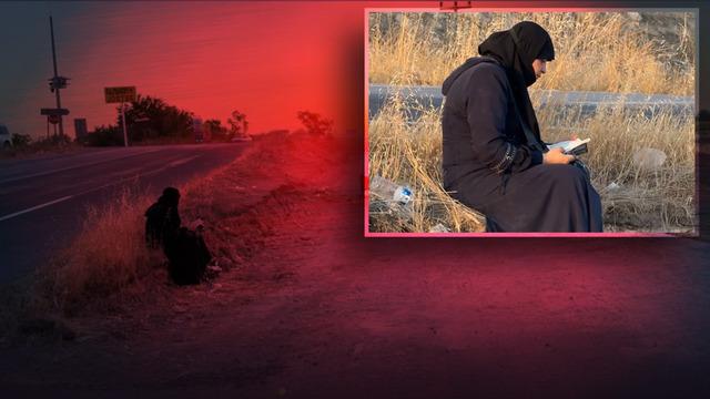 Takla atıp ters dönen aracın başında oturup okudu! Kazazede kadının ilk işi oldu