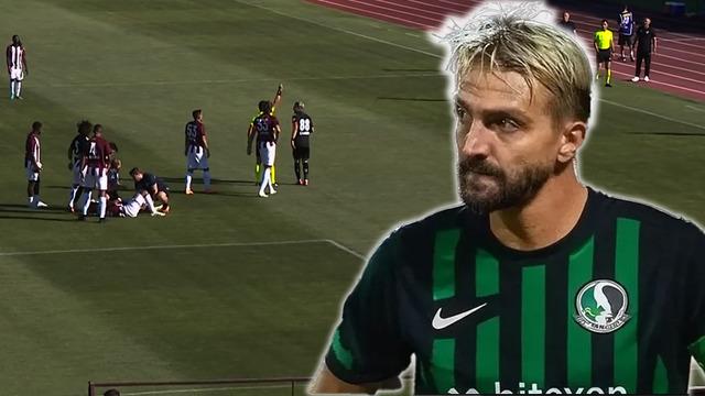 Bandırmaspor-Sakaryaspor karşılaşmasında olay! Caner Erkin yine yaptı yapacağını... 