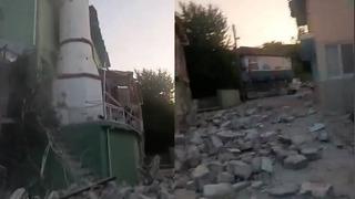 'Allah'ım her yer yıkıldı' Balıkesir'deki depremin ardından yıkılan bölgeden yeni görüntü