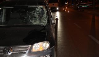 Mersin'de hafif ticari araçla çarpışan bisikletin sürücüsü ağır yaralandı