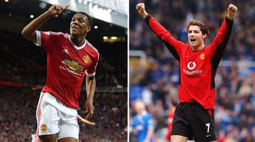 Martial, Ronaldo'yu solladı!