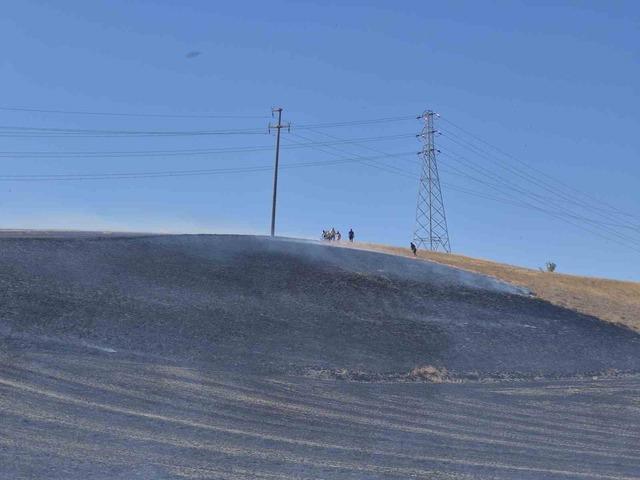 Yerleşim yeri yakınındaki çıkan anız yangını söndürüldü 2