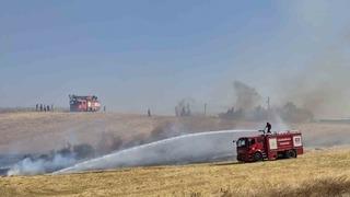 Yerleşim yeri yakınındaki çıkan anız yangını söndürüldü