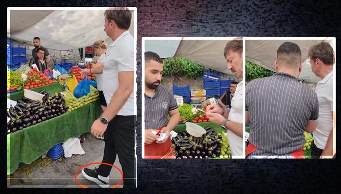 Fiyatlar nedeniyle pazarcıya kızdı, 36 bin TL'lik ayakkabısı g&uuml;ndem oldu