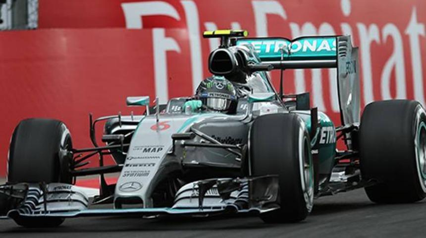 Meksika'da ilk cep Rosberg'in
