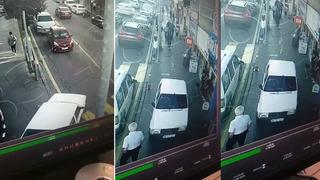 Yolu bıraktı, kaldırımdan ilerledi! Önce kameralara sonra polis ekiplerine yakalandı